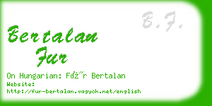 bertalan fur business card